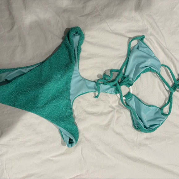 Lovers + Friends Seafoam Green Cutout Swimsuit. Revolve swim - Picture 5 of 5